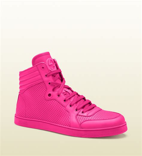 hot pink high top gucci sneakers|gucci high top sneakers sale.